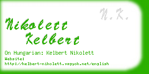 nikolett kelbert business card